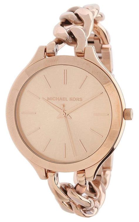 michael kors slim runway twist rose goldtone bracelet watch|michael kors runway.